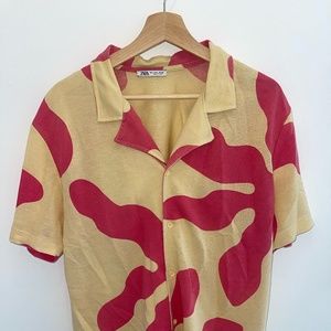 Zara Button Short Sleeve Shirt